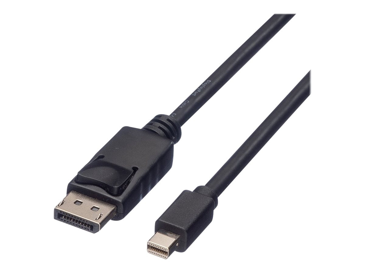 ROLINE GREEN DisplayPort Kabel DP ST - Mini DP ST TPE schwarz 2m - Vorderansicht