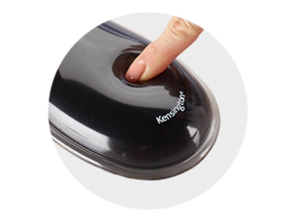 KENSINGTON Duo Gel Mauspad rauch schwarz seitliche Perspektive