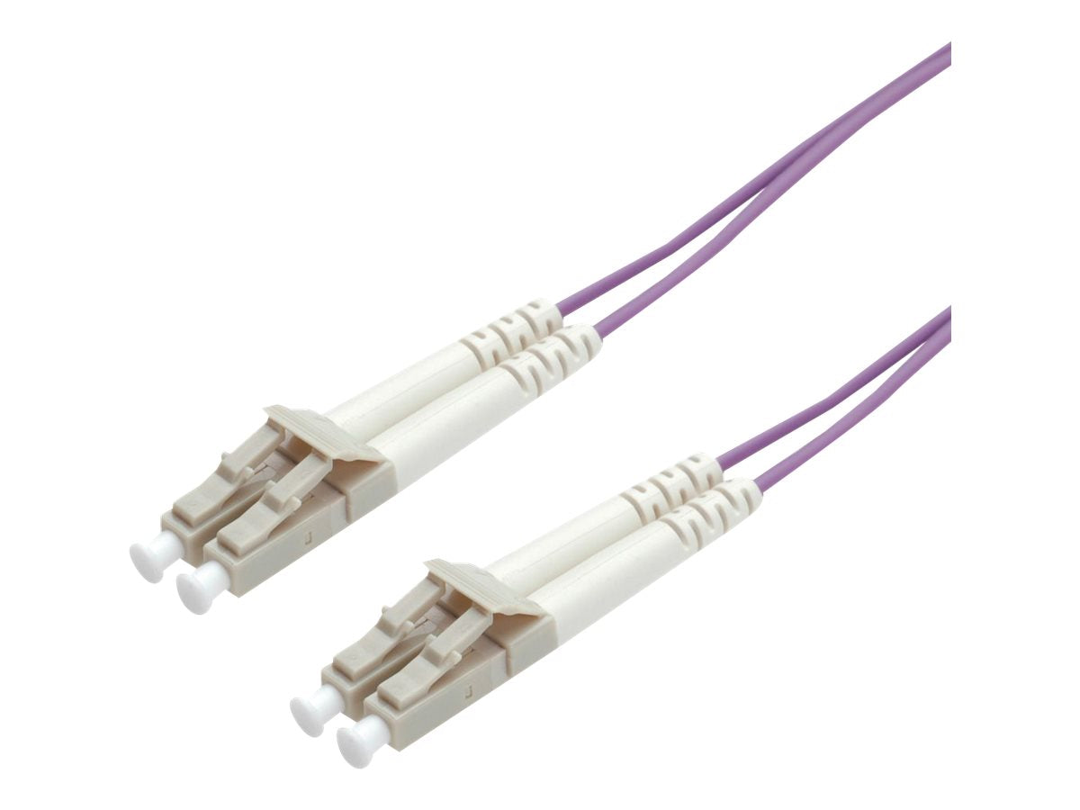ROLINE LWL-Kabel 50/125um OM4 LC/LC violett 7m - Vorderansicht