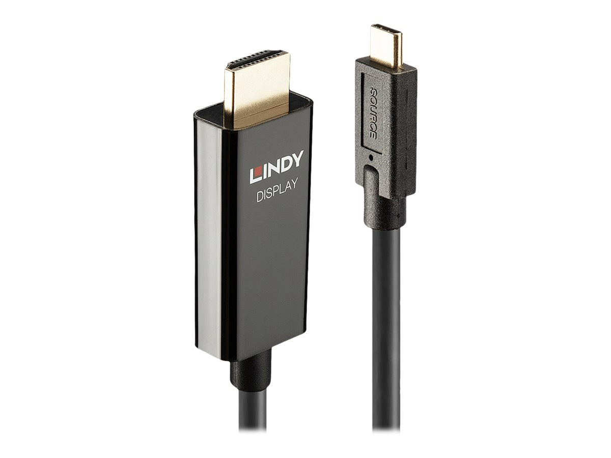 LINDY 10m USB Typ C an HDMI 4K60 Adapter Vorderansicht