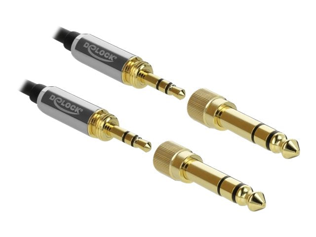DELOCK Klinkenkabel 3,5 mm 3 Pin Stecker zu Stecker Verpackung