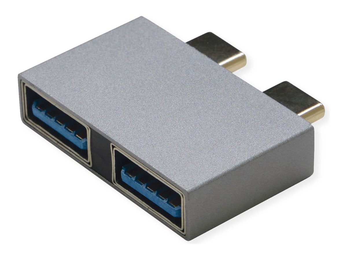 ROLINE USB 3.2 Gen 2 Adapter 2x USB Typ C - 2x Typ A Vorderansicht