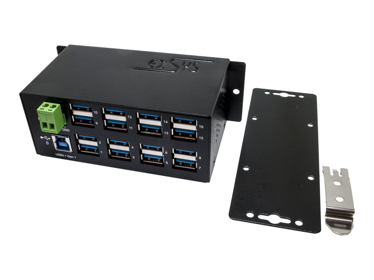 EXSYS EX-1113HMS 16 port USB 3.0/3.1 Gen1 HUB Vorderansicht