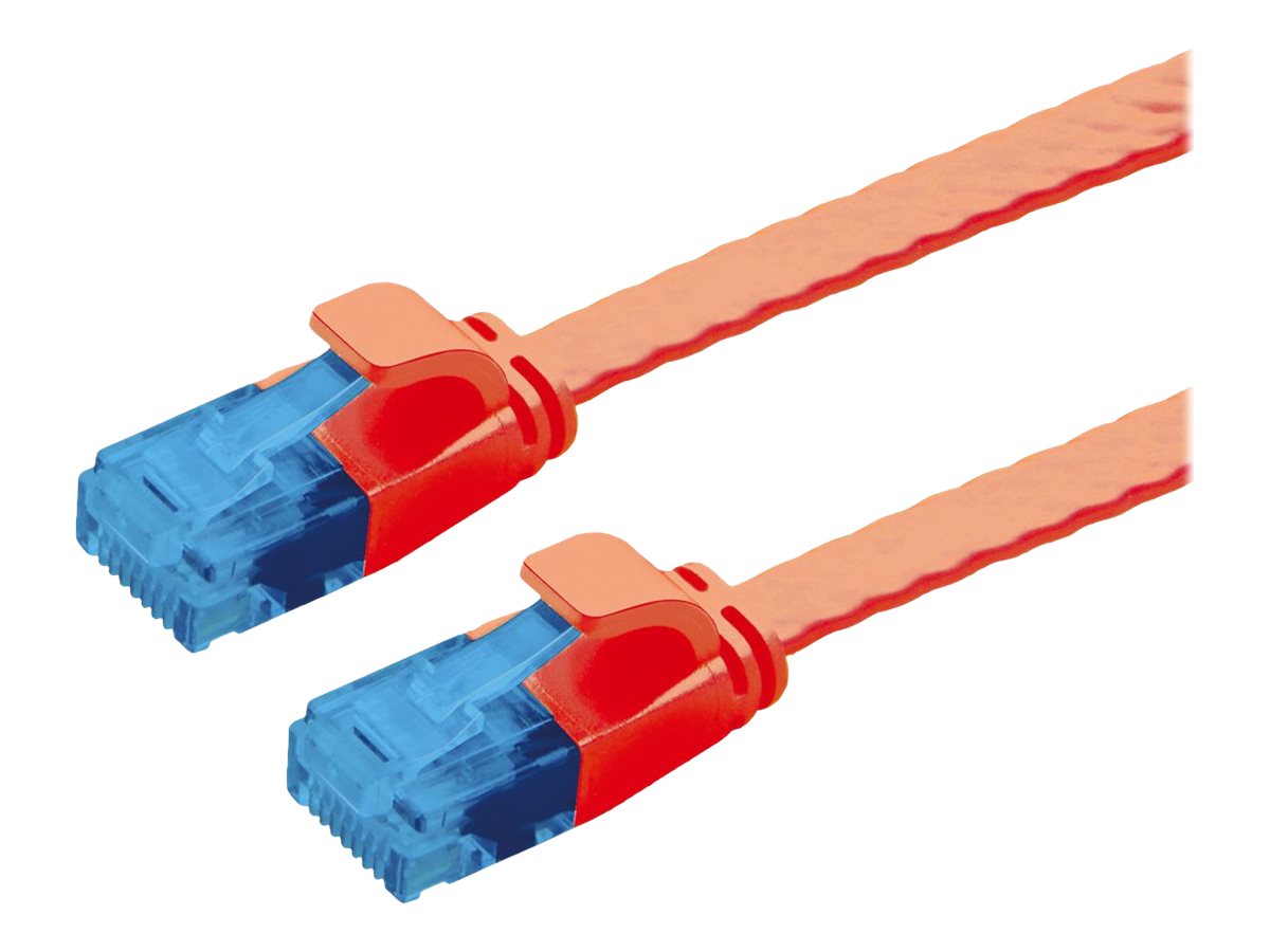 VALUE Patchkabel Kat.6A Class EA UTP extra-flach rot 5m Vorderansicht