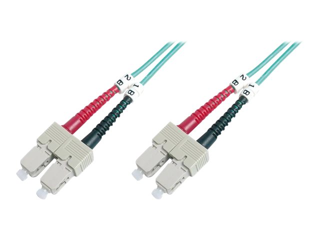 DIGITUS LWL Patchkabel SC zu SC Multimode 50/125 m Duplex Vorderansicht