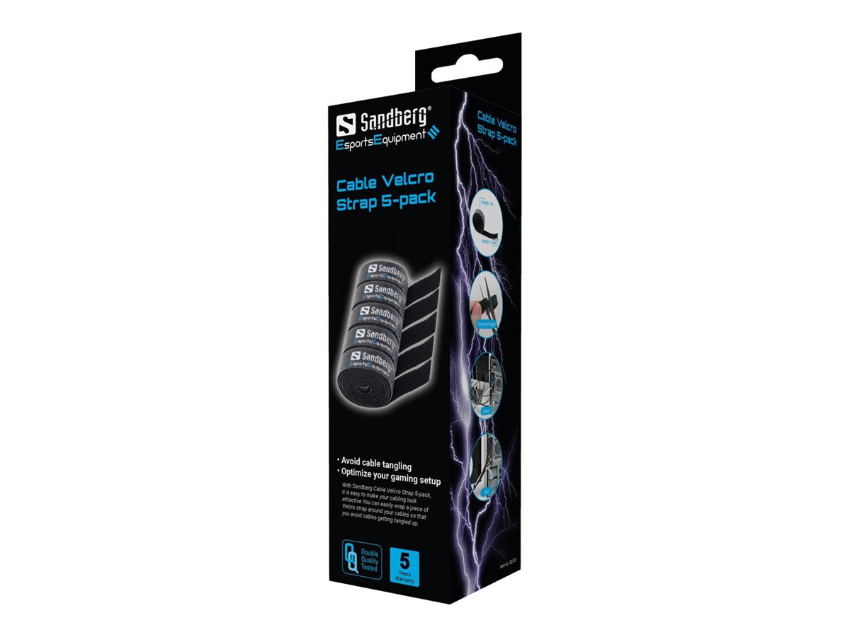 SANDBERG Cable Velcro Strap 5-pack Vorderansicht