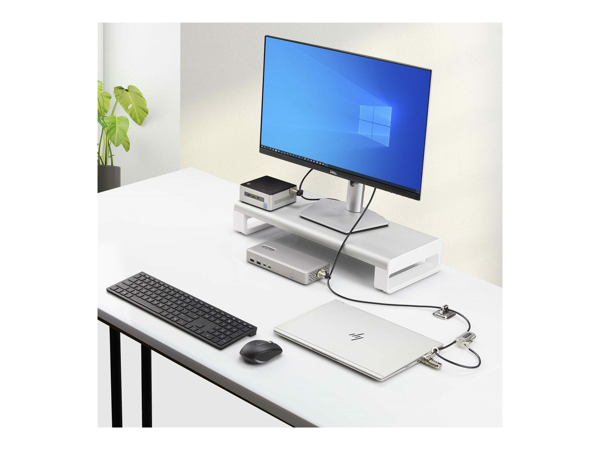 STARTECH.COM Laptop Diebstahlschutz Komplett fur Desktops/Notebooks und Peripherie Laptopschloss K-Slot fur 3 Geräte