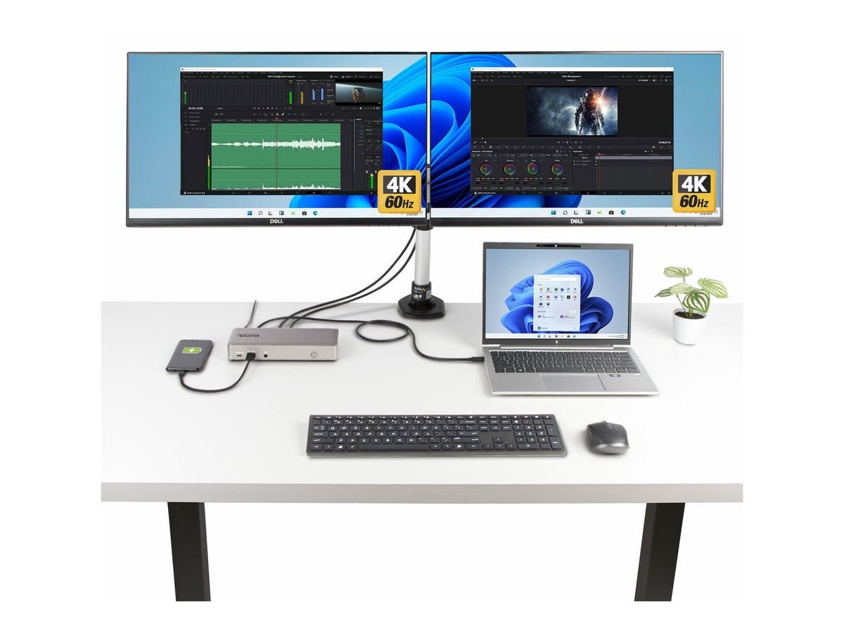 STARTECH.COM USB-C-Dockingstation USB4 Dreifach 4K60Hz-Monitore 100W Laptop-Ladung 2