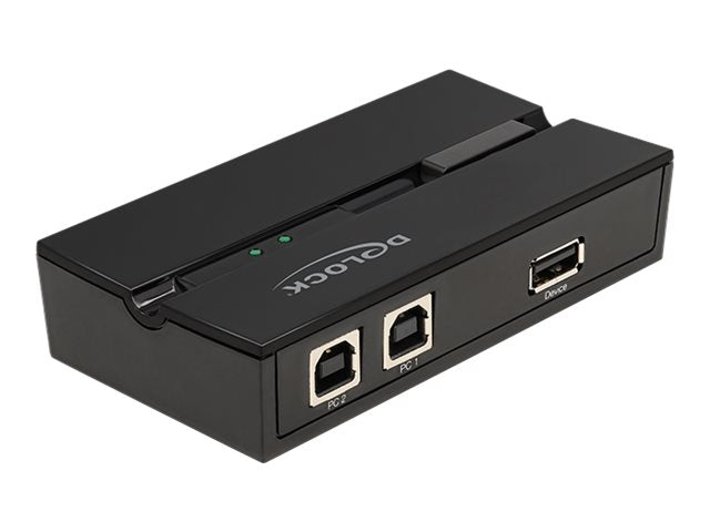 DELOCK USB 2.0 Switch für 2 PC an 1 Gerät - Vorderansicht