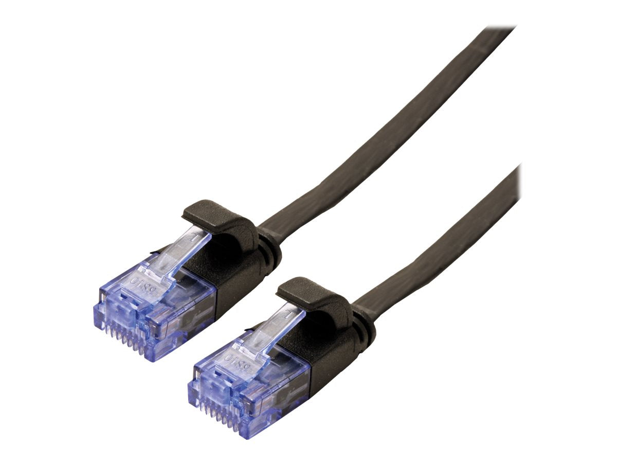 VALUE Patchkabel Kat.6A Class EA UTP schwarz 1m extra-flach Verpackung