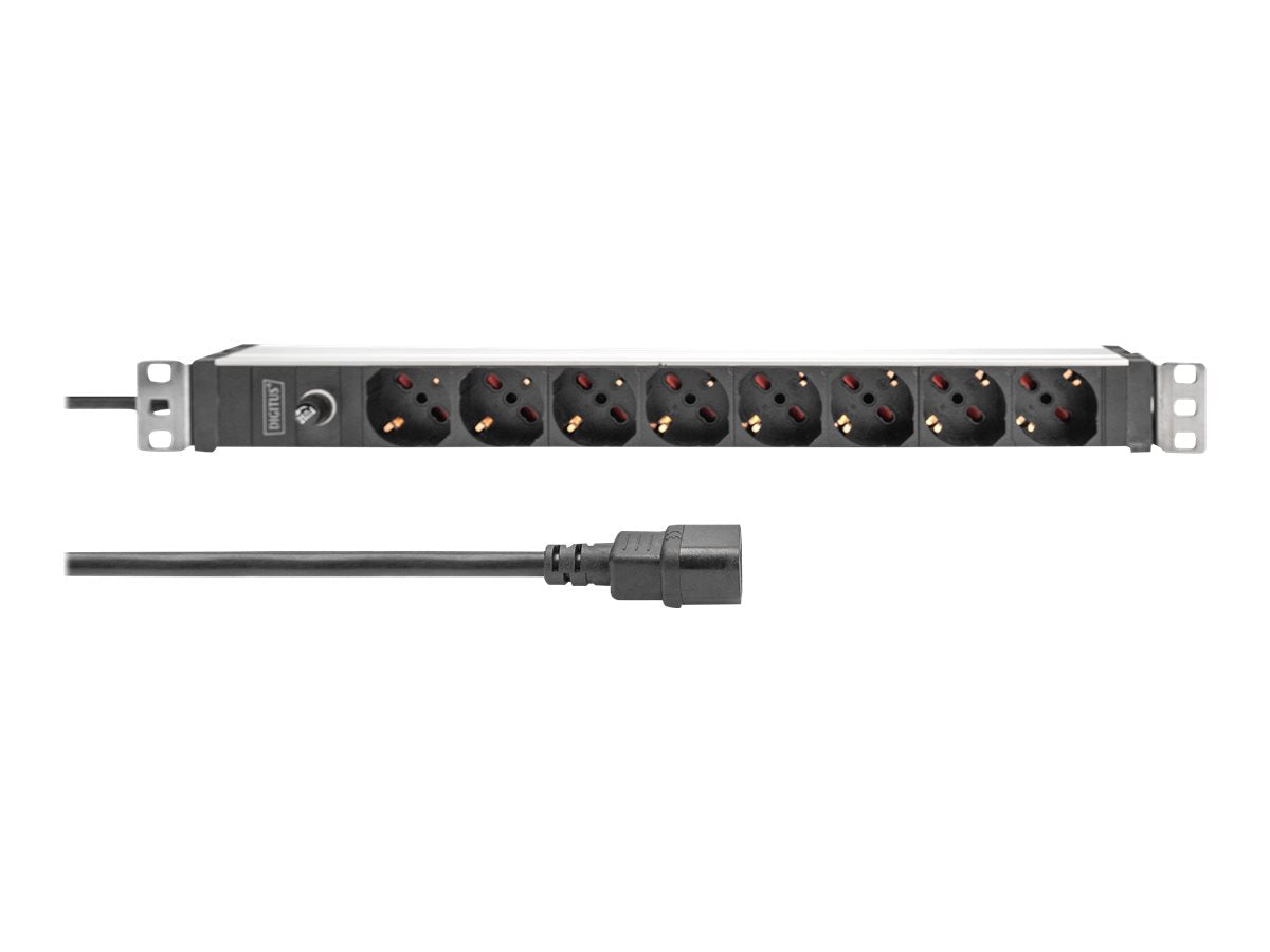 DIGITUS 1U Aluminum PDU Vorderansicht