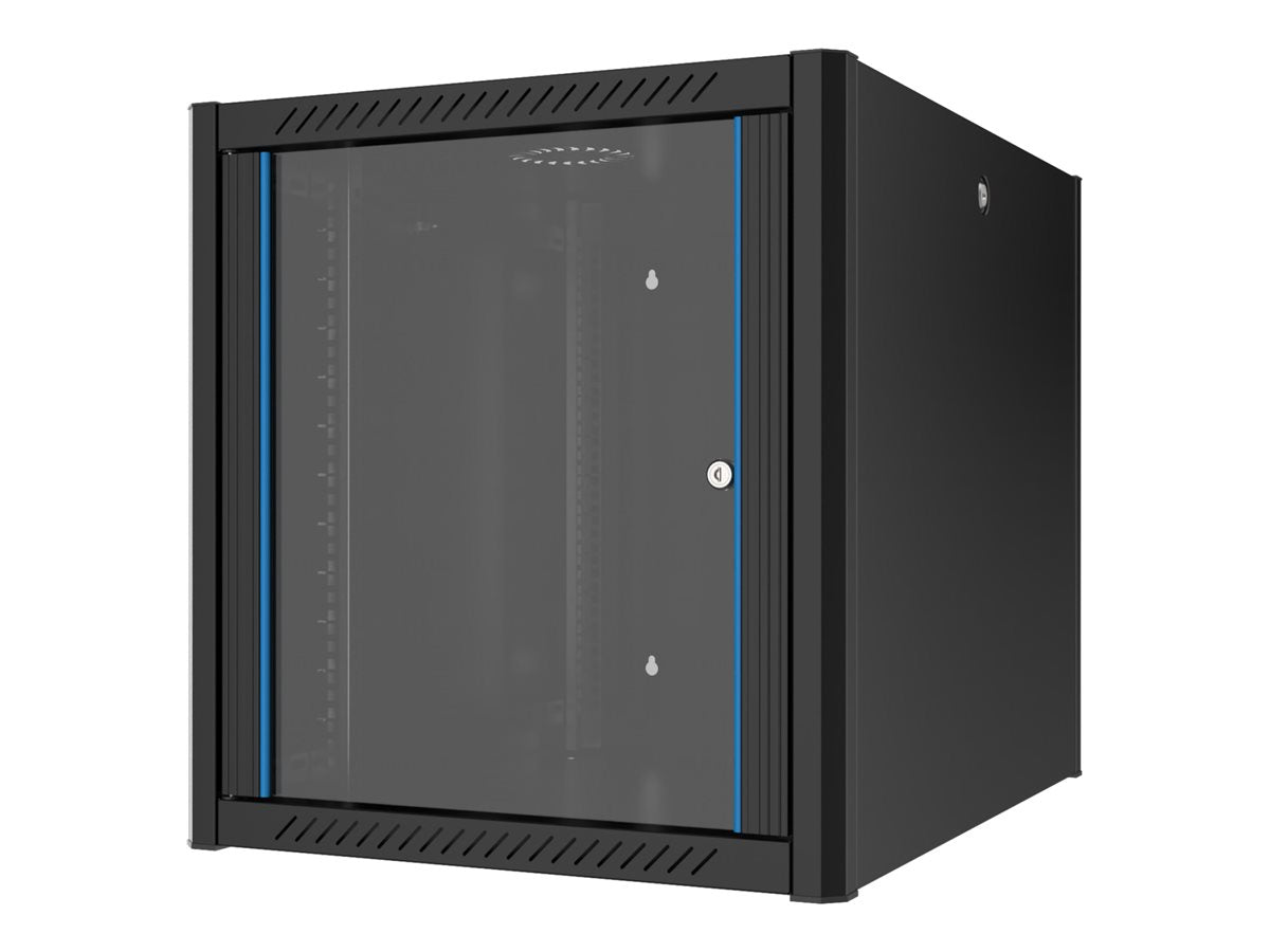 EFB 48,26cm 19Zoll Gehäuse 26 HE 800mm tief RAL9005 - Vorderansicht