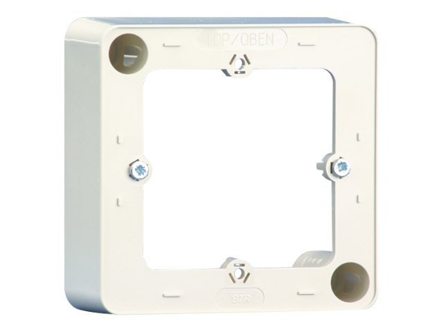 METZ CONNECT Aufputzrahmen 85x85mm 1fach reinweiss - Vorderansicht