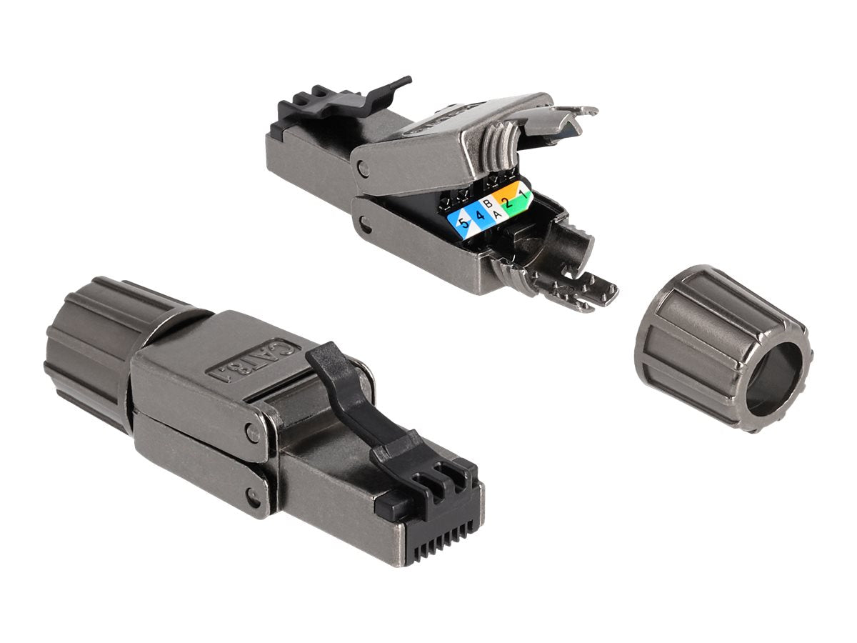 DELOCK RJ45 Stecker Cat.8.1 STP werkzeugfrei - Vorderansicht