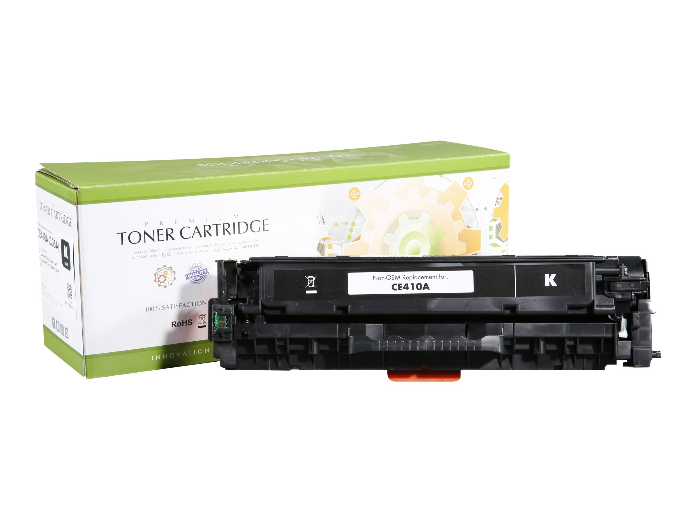 STATIC Tonerpatrone HP CE410A schwarz wiederaufbereitet - Vorderansicht