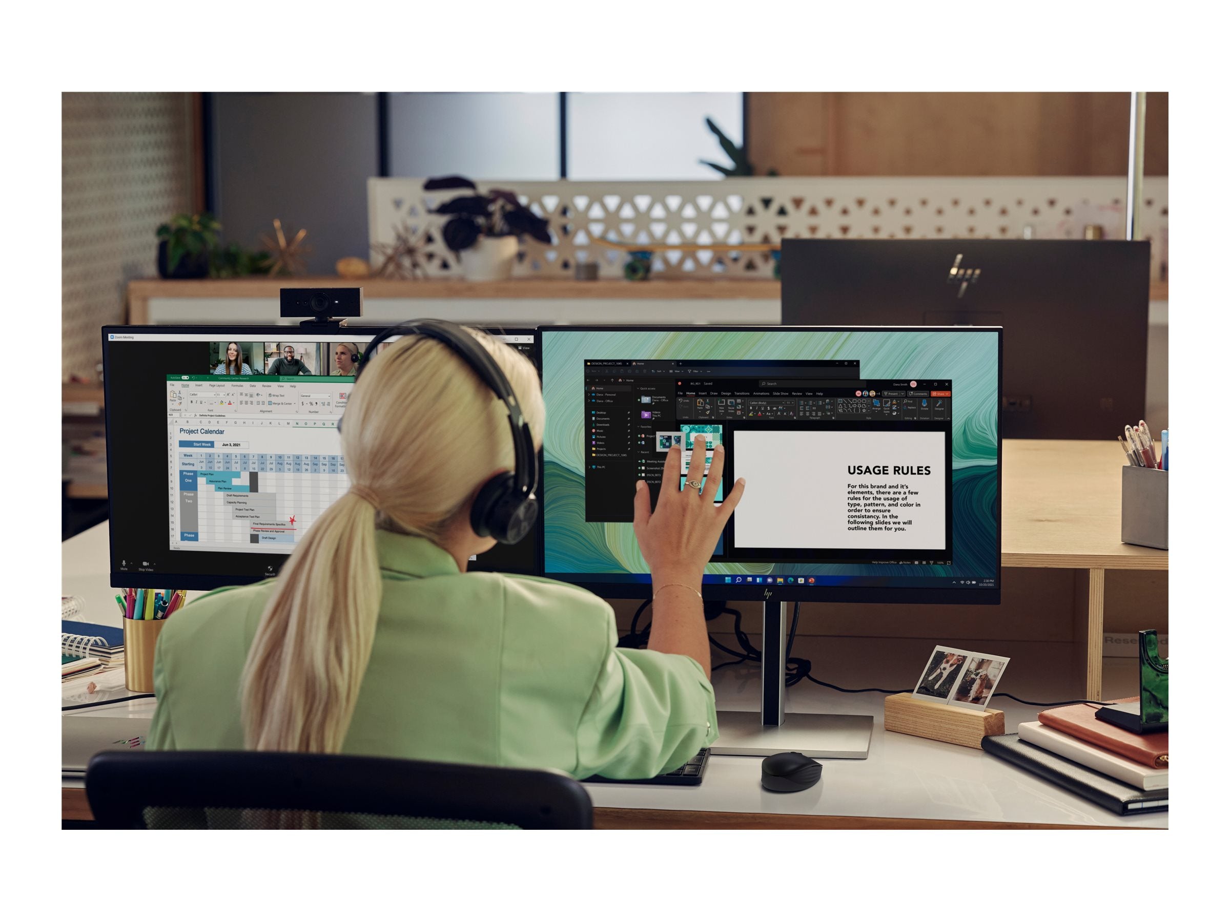 HP E24t G5 23.8inch Touch FHD Monitor Seitenansicht