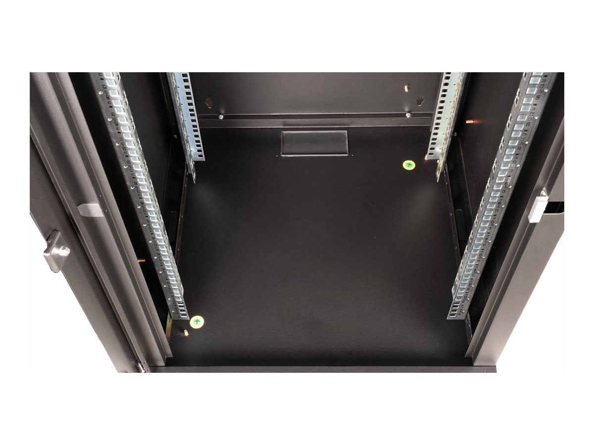 Seitenansicht des ROLINE Wandgehäuses Pro 48,26cm 19Zoll 20 HE 600x600 BxT schwarz