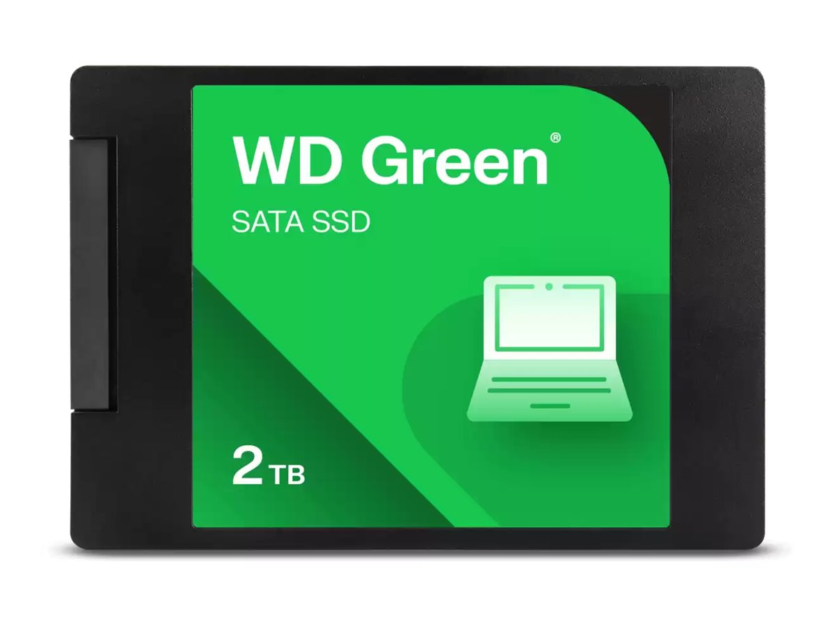 Vorderansicht der SANDISK WD Green SATA SSD 2TB