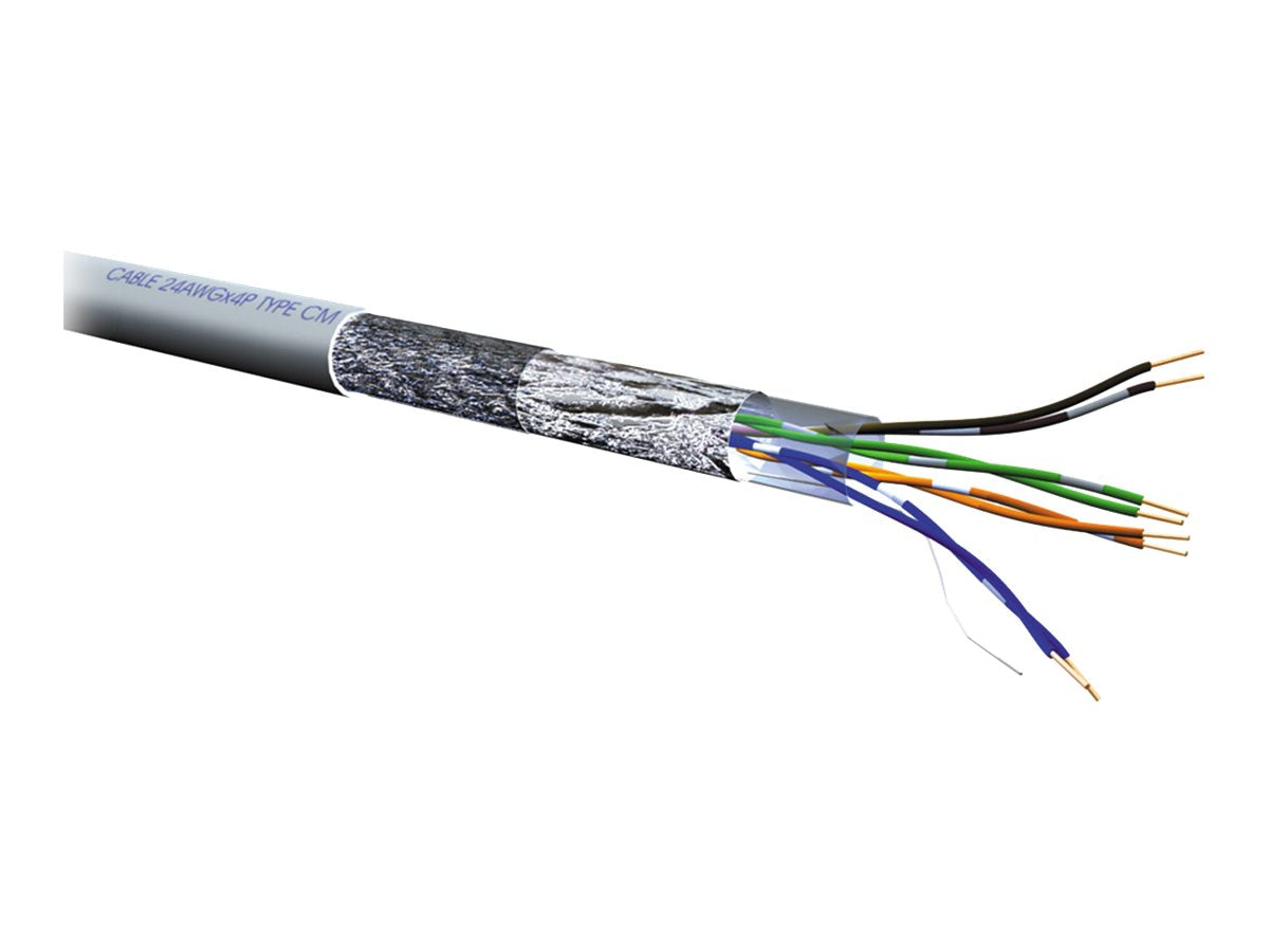 ROLINE S/FTP Kabel Kat.5e Class D Litze 300m - Vorderansicht