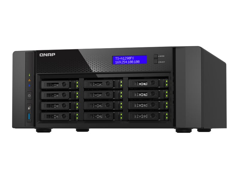 QNAP TS-h1290FX-7232P-64G NAS-Server Vorderansicht