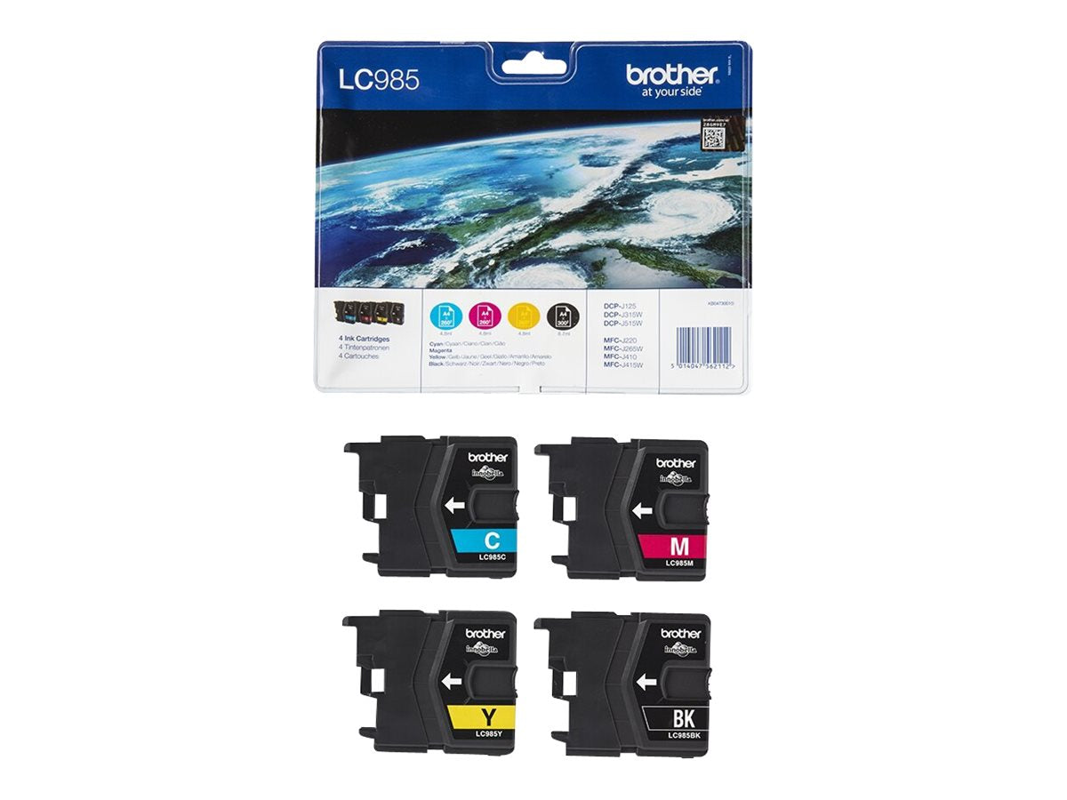 BROTHER LC-985 Tinte schwarz und dreifarbig Standardkapazität Verpackung