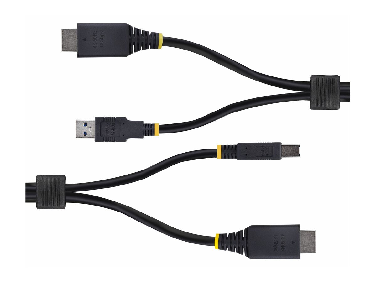 STARTECH.COM 3m HDMI und USB 5Gbps KVM Kabel 4K 60Hz HDMI 2.0 und USB 3.2 Kombikabel fur KVM Switch/Umschalter
