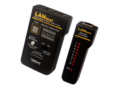HOBBES LANtest RJ45 Basic Netzwerkkabel-Tester Vorderansicht