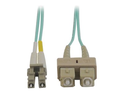 EATON TRIPPLITE 10Gb Duplex Multimode 50/125 OM3 LSZH Fiber Patch Cable LC/SC - Aqua 2M 6ft.