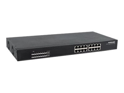 INTELLINET 16-Port Gigabit Ethernet PoE+ Switch Rückansicht