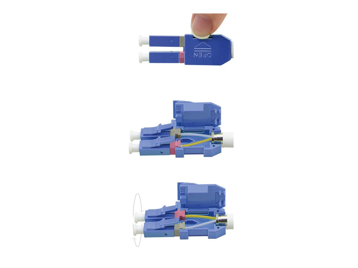 ROLINE LWL-Kabel duplex 9/125um OS2 LC/LC UNIBOOT gelb 1m - Vorderansicht