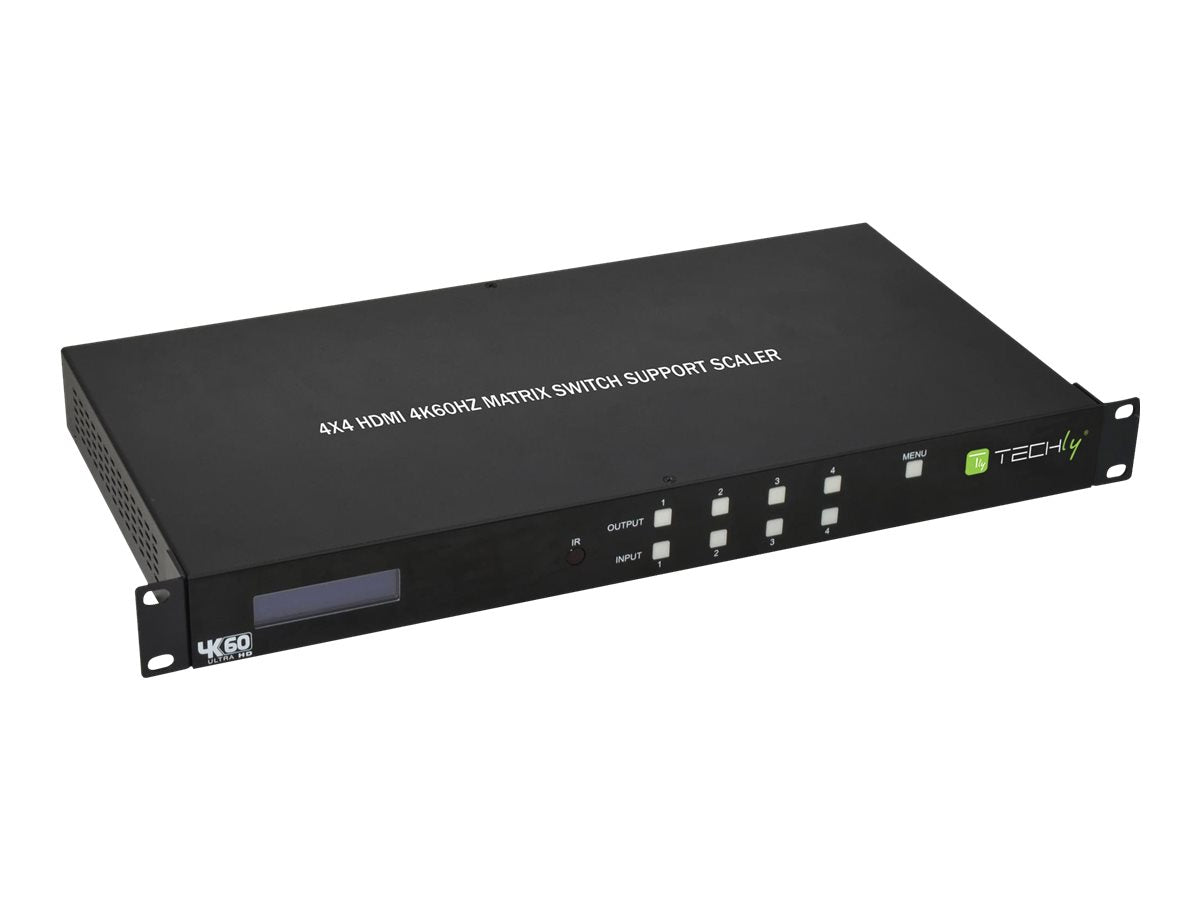 TECHLY HDMI 4X4 4K 60Hz Matrix Switch Anschlussmöglichkeiten