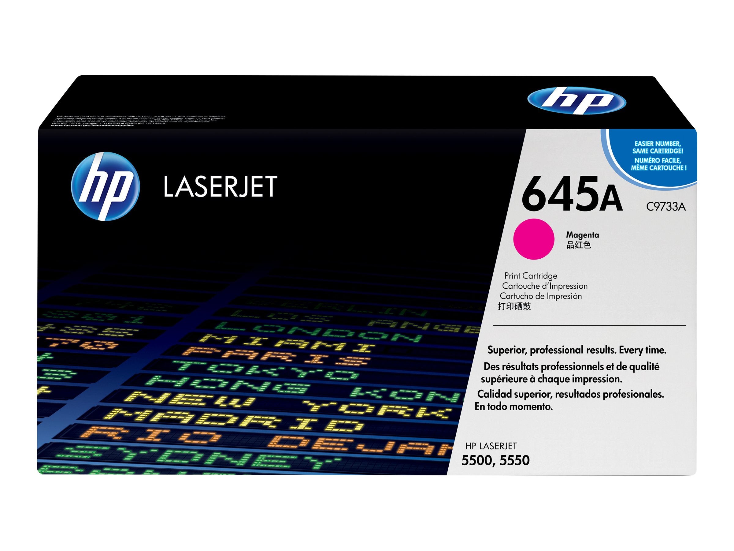 HP 645A Tonerpatrone Seitenansicht