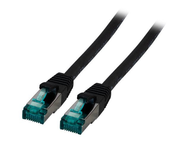 EFB RJ45 Patchkabel S/FTP Cat6A LSZH Schwarz 30m - Vorderansicht