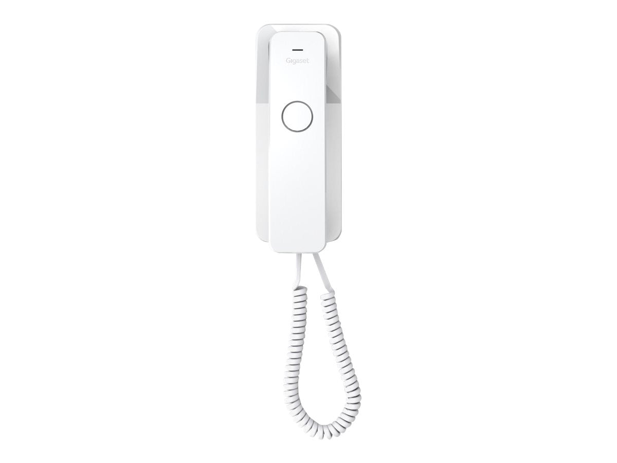 GIGASET DESK 200 weiss schnurgebundenes Tisch- und Wandtelefon 10 Kurzwahltasten Hörgerätekompatibel LED Anrufsignalisierung