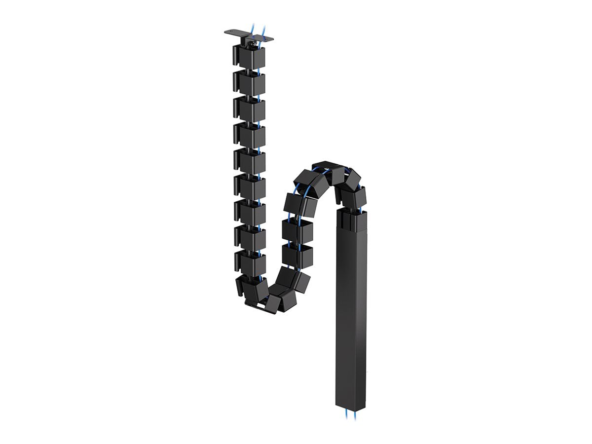 NEOMOUNTS Cable Spine Organizer for sit/stand desk frames screw mounted magnetic channel black