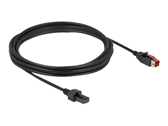 DELOCK PoweredUSB Kabel Stecker 24V zu 2 x 4 Pin Stecker 5m - Verpackung