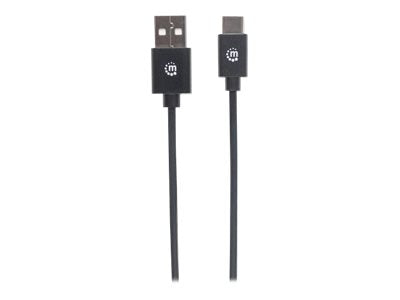 MANHATTAN USB 2.0 Typ C-Kabel 3m Anschlussansicht
