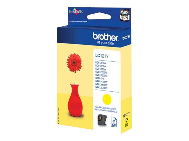 BROTHER LC121Y Tintenpatrone Gelb im Einsatz