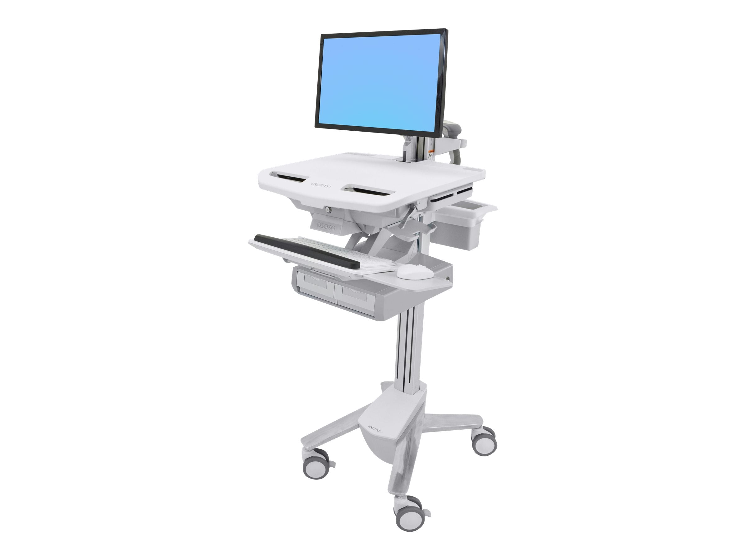 Seitenansicht des ERGOTRON StyleView Wagens mit LCD-Arm