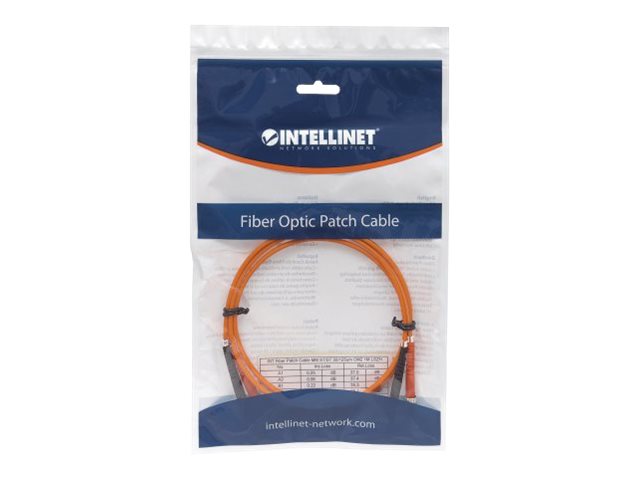 INTELLINET LWL Kabel ST/ST OM2 2m orange Vorderansicht