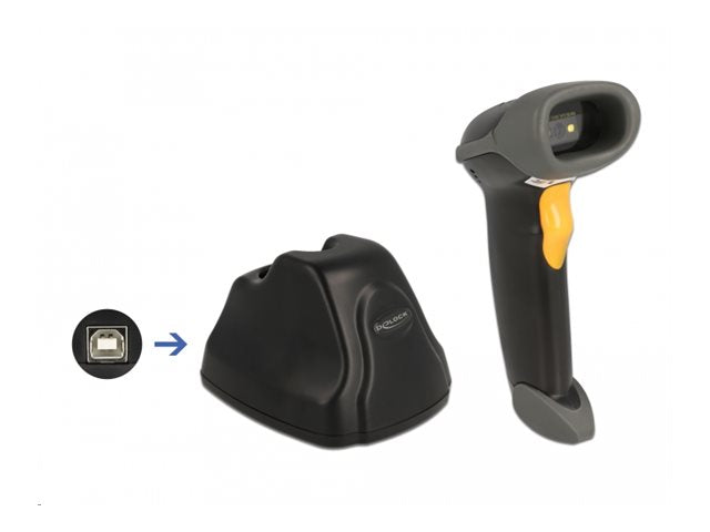 DELOCK 2,4GHz Barcode Scanner mit Ladestation
