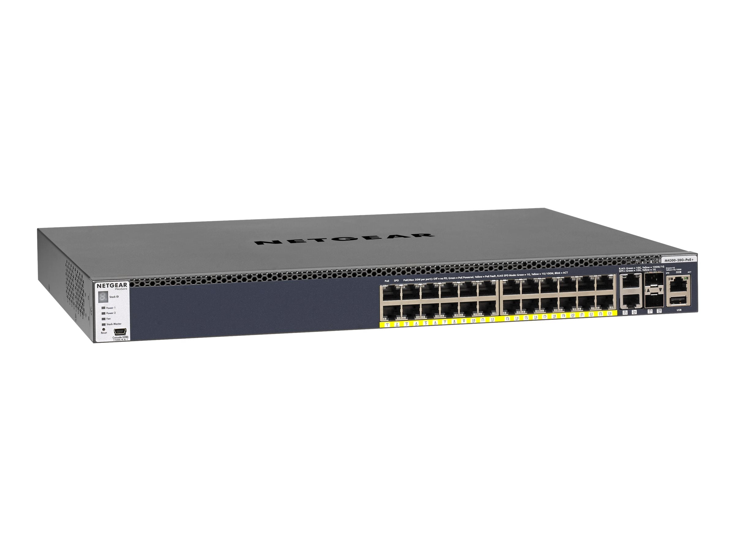 NETGEAR M4300-28G-PoE+ Switch Rückansicht