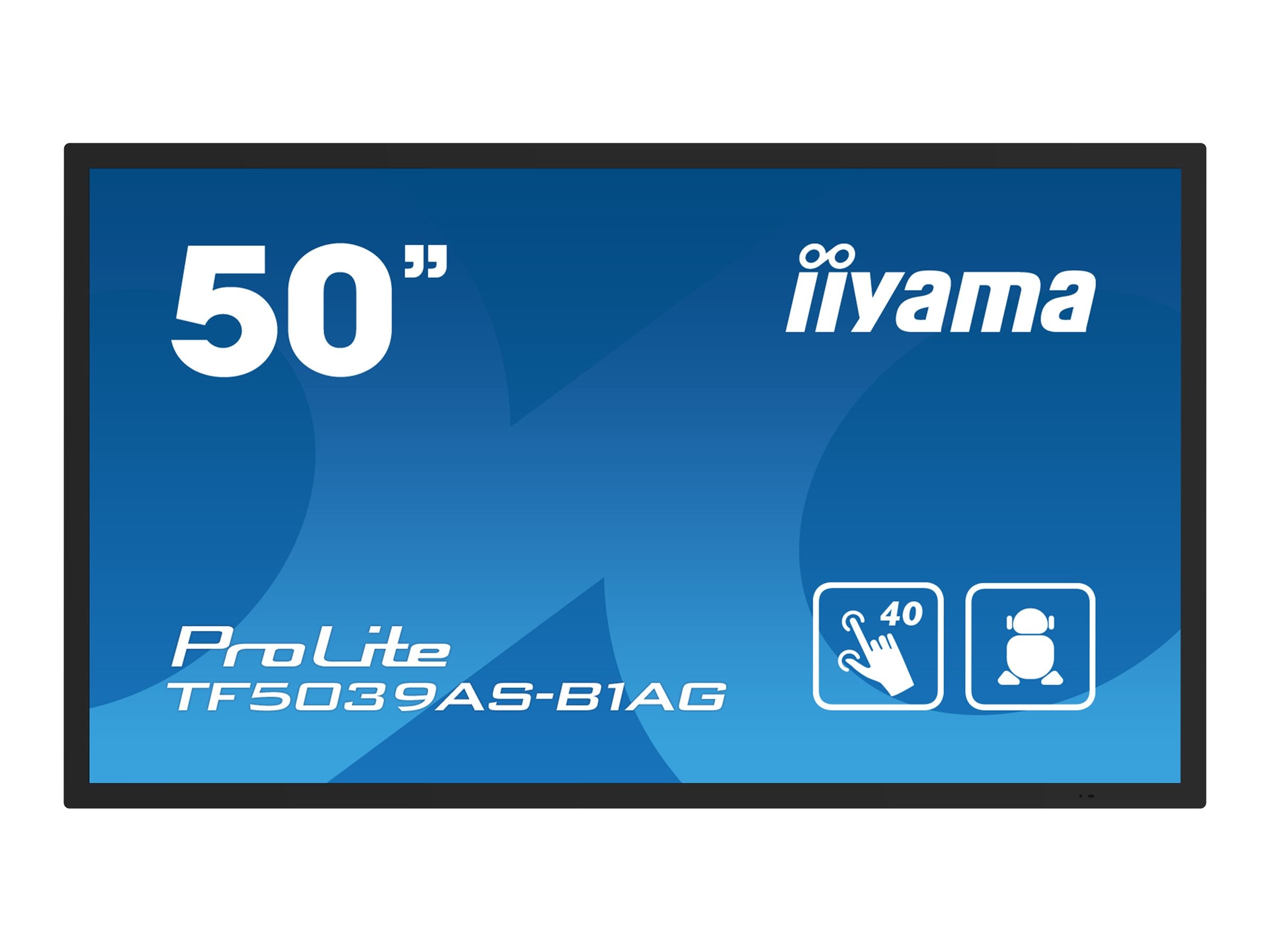 IIYAMA TF5039AS-B1AG 50 Zoll Touchscreen Vorderansicht