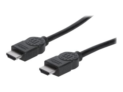 MANHATTAN High Speed HDMI-Kabel mit Ethernet-Kanal HEC ARC 3D 4K30Hz HDMI-Stecker auf HDMI-Stecker geschirmt schwarz 2m