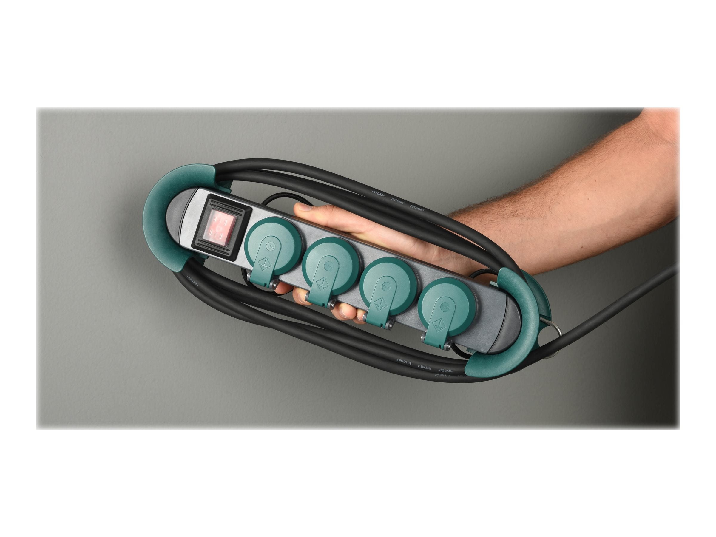 BACHMANN HOOK Outdoor Steckdosenleiste Vorderansicht