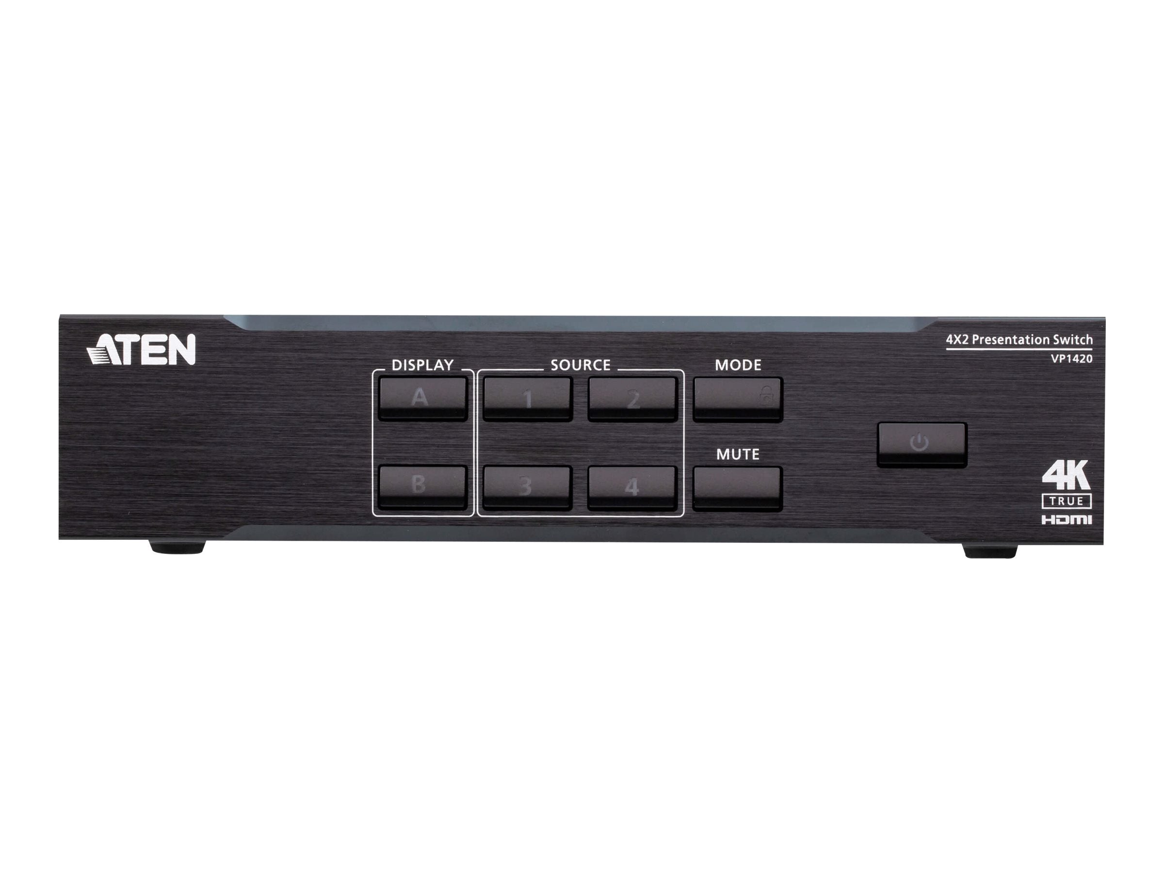 ATEN VP1420 4x2 True 4K Präsentation Matrix Switch Anschlussmöglichkeiten