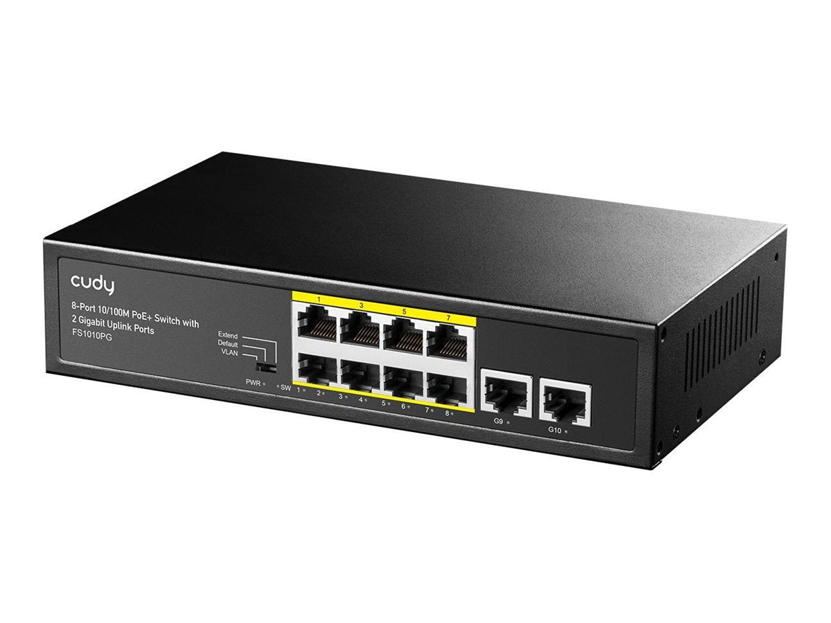 CUDY FS1010PG 8-Port 10/100M PoE+ Switch Vorderansicht