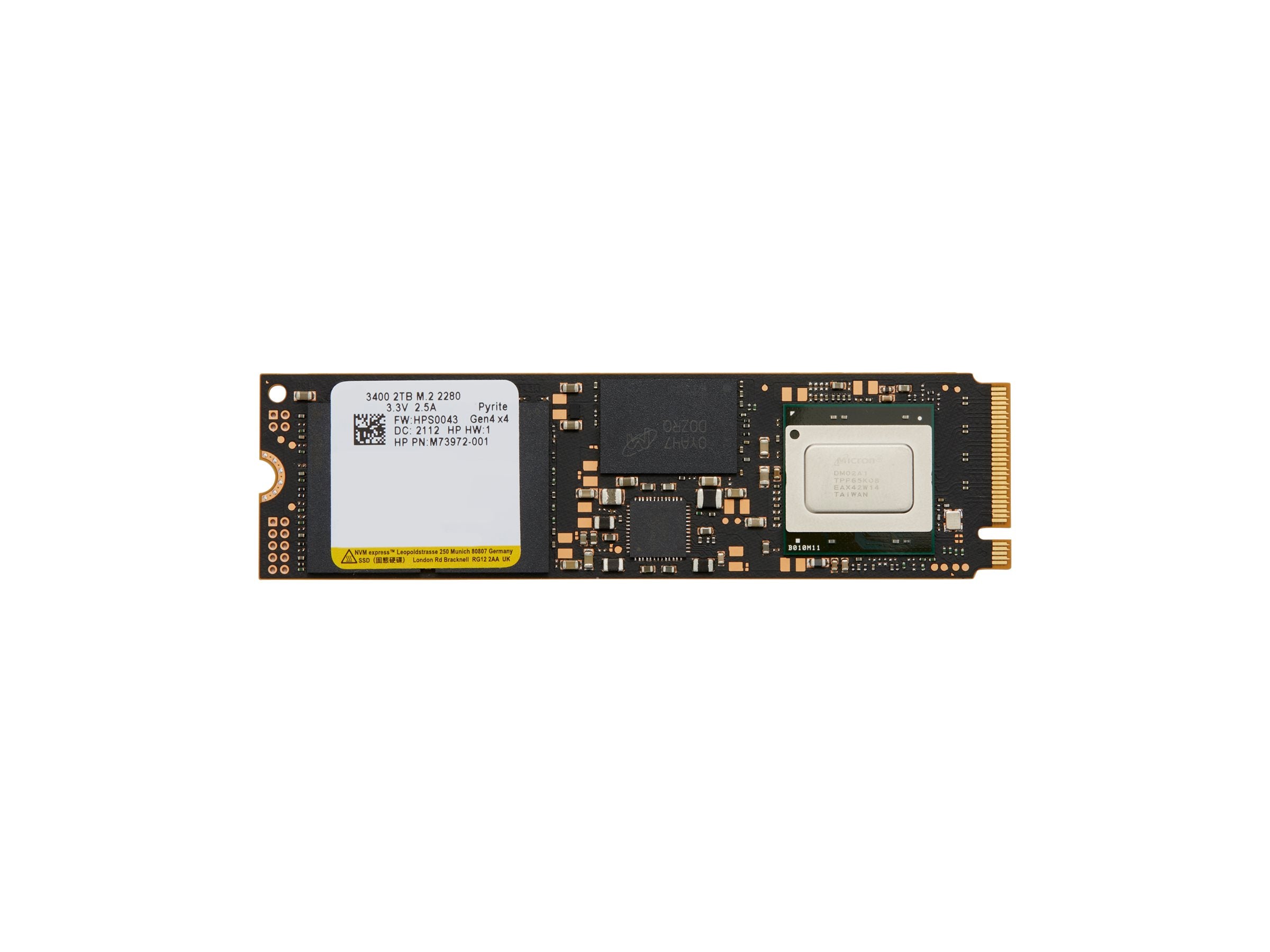 HP 2TB PCIe-4x4 NVMe Solid State Drive Verpackung