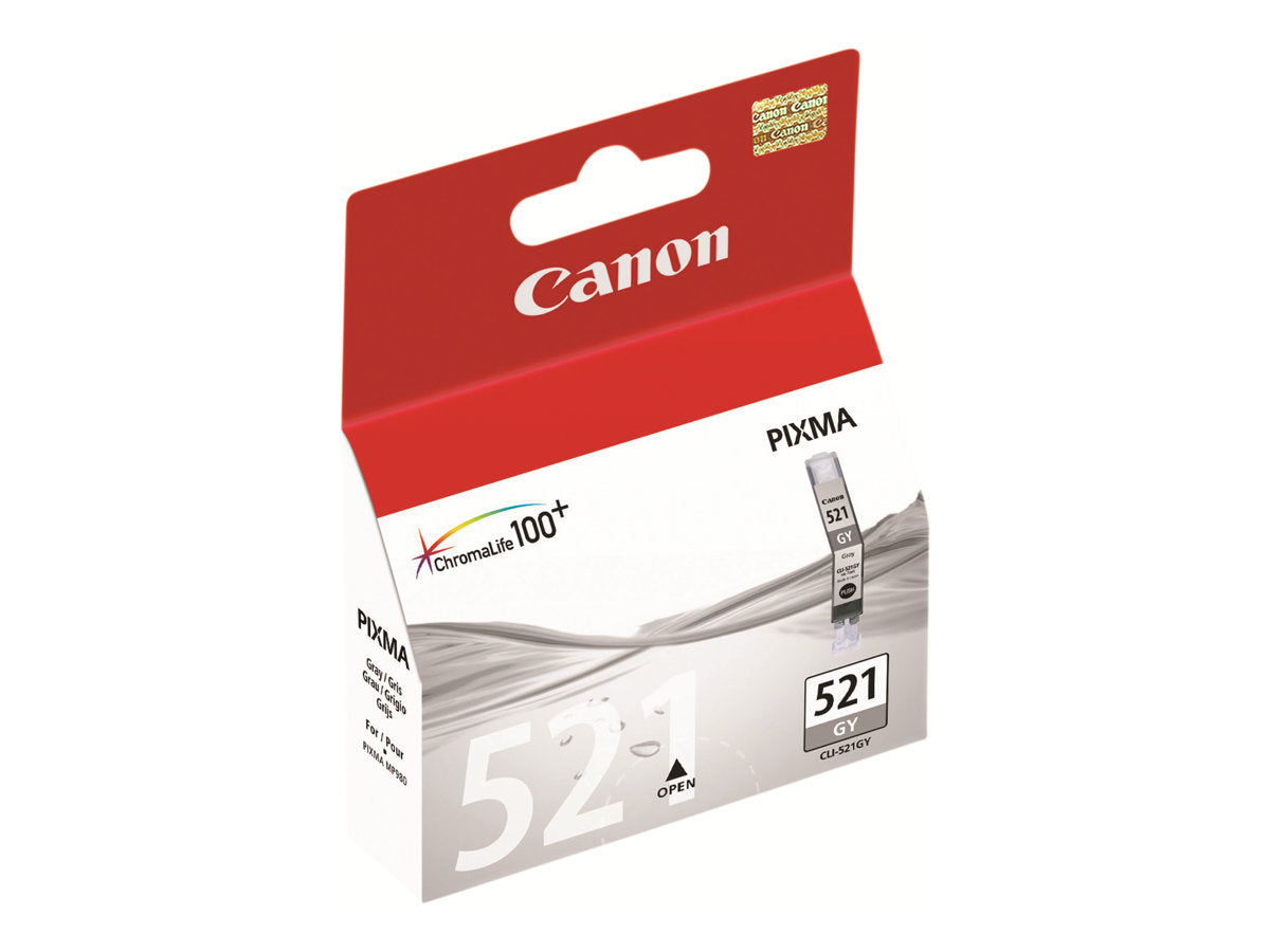 CANON CLI-521G Tintenbehälter grau Vorderansicht