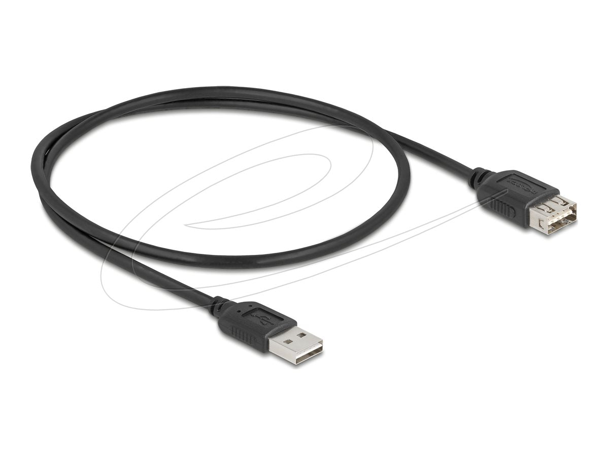 DELOCK USB 2.0 Verlängerungskabel EASY USB Typ-A Stecker zu EASY USB Typ-A Buchse 0,5m - Vorderansicht